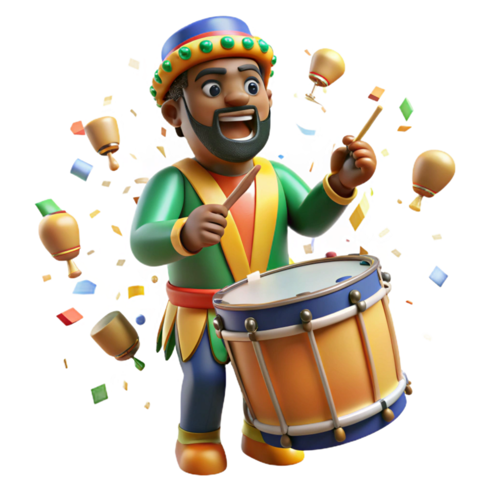 magnificent traditional Brazilian Carnival Drummers Energetic Performance exclusive png