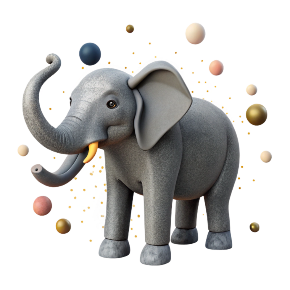serene vintage Asian Elephant Silhouette Isolated Grey Skin detailed png