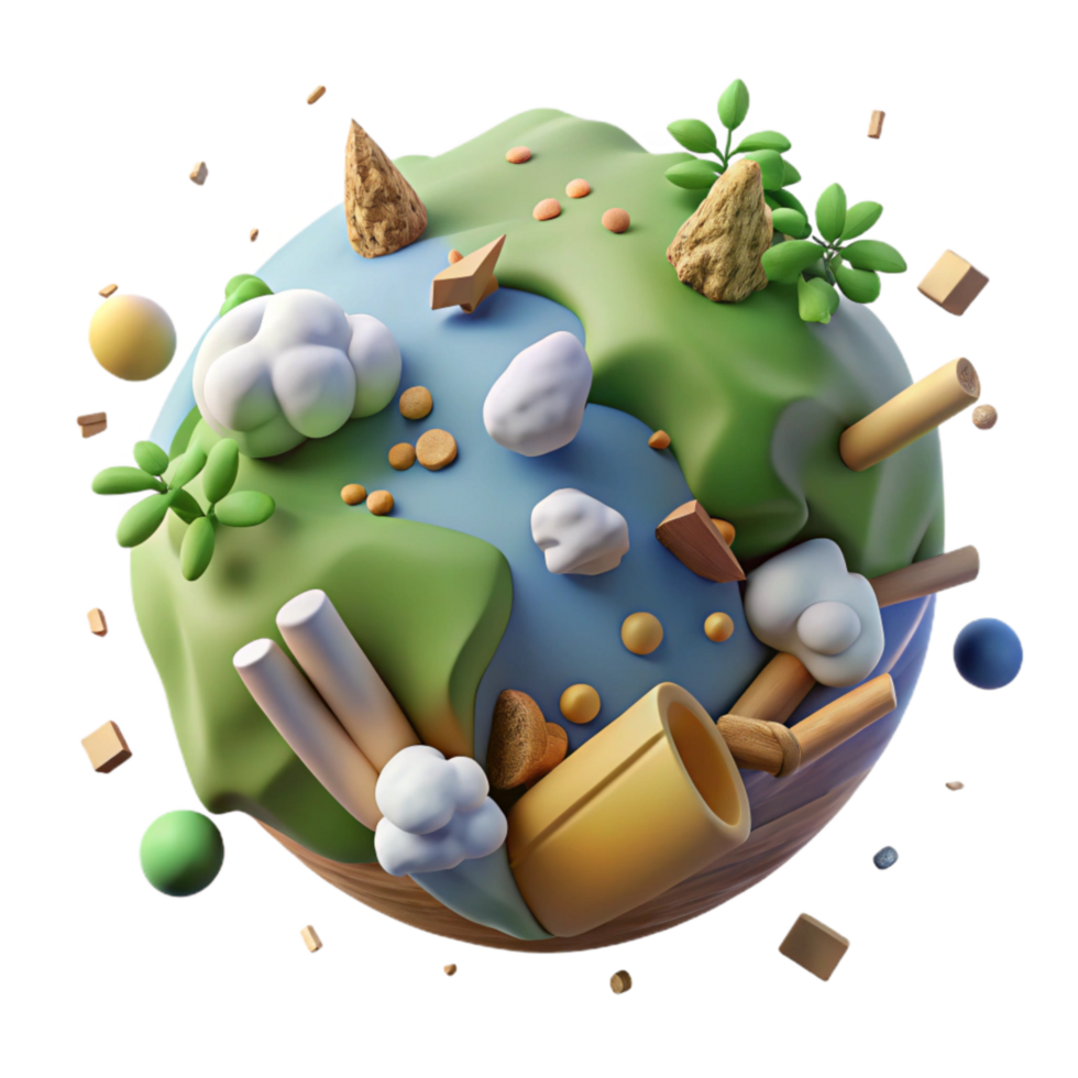 impressive contemporary Deforestation Impact Aerial Perspective Transparent Background png