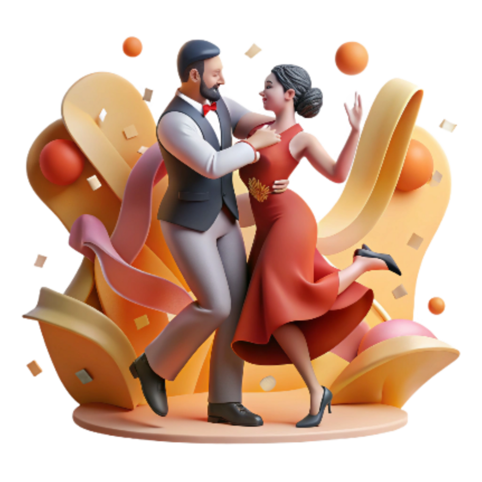 wonderful minimalist Dancing Couple Silhouette Cutout on White exclusive png