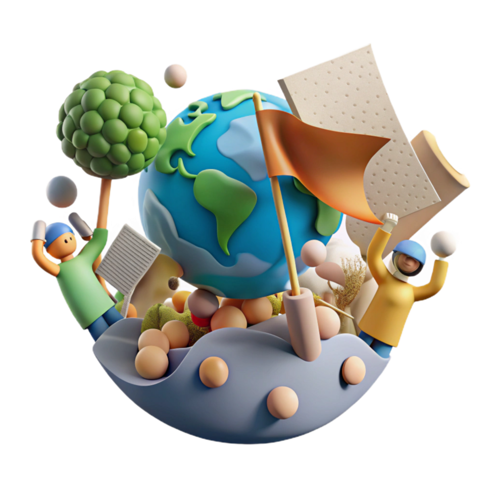 vibrant rustic Climate Change Protest March Cutout Element genuine png