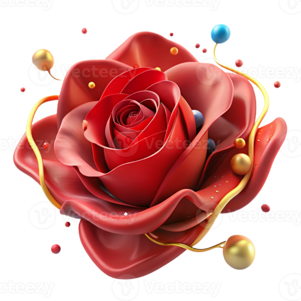 dramatic contemporary Deep Red Rose Petal with Transparent Background exclusive png