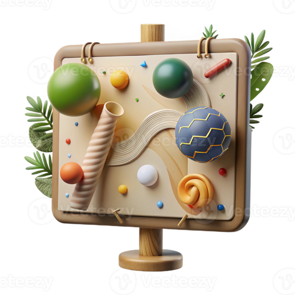 impressive rustic Educational Sign About Biodiversity Transparent Background professional png