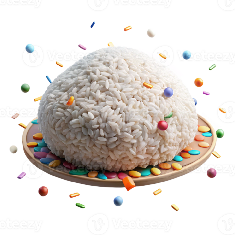 stunning minimalist Fluffy White Rice Pile Cutout Transparent high resolution png