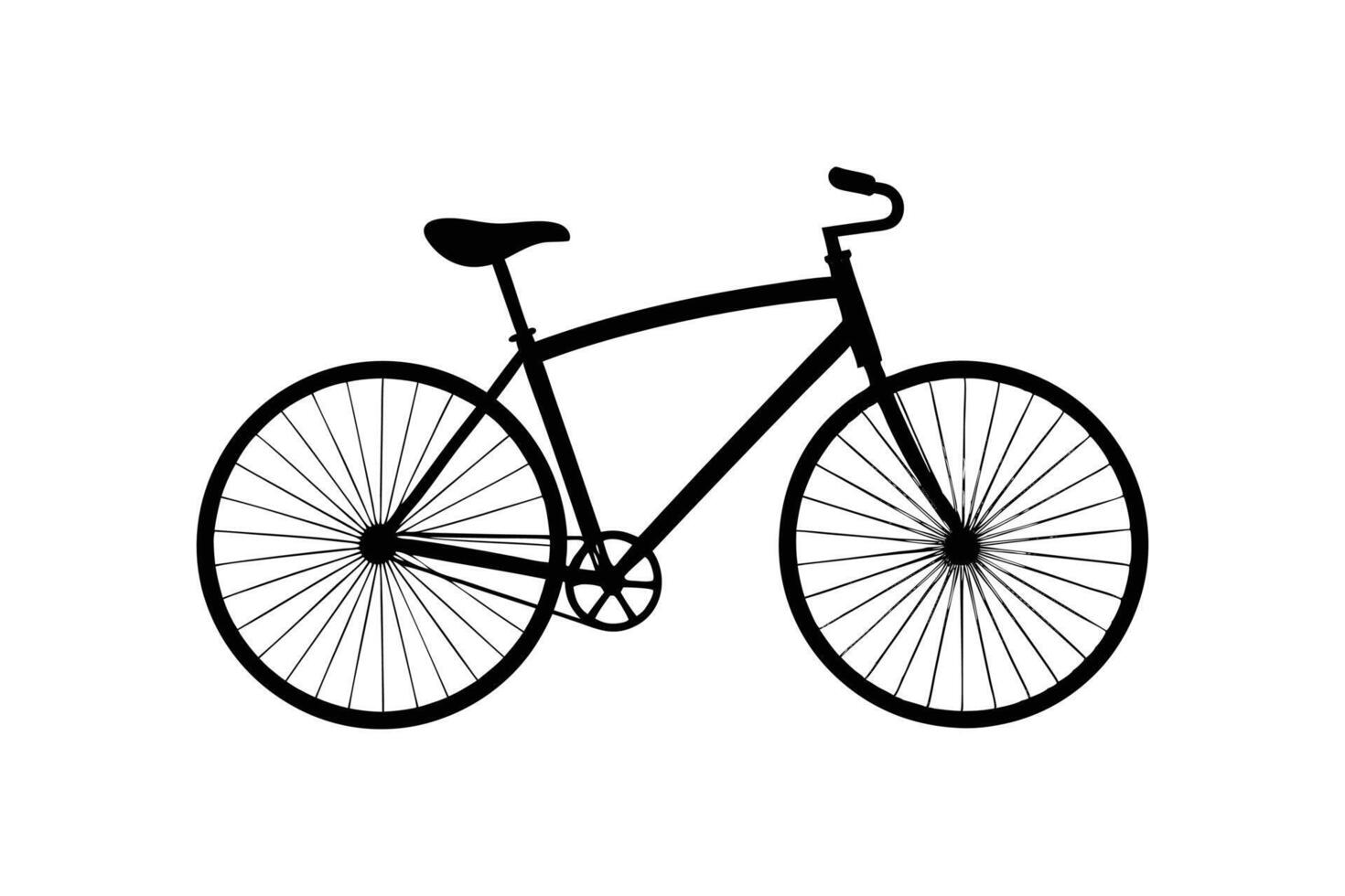 Silhouette art illustration of a vintage bicycle vector