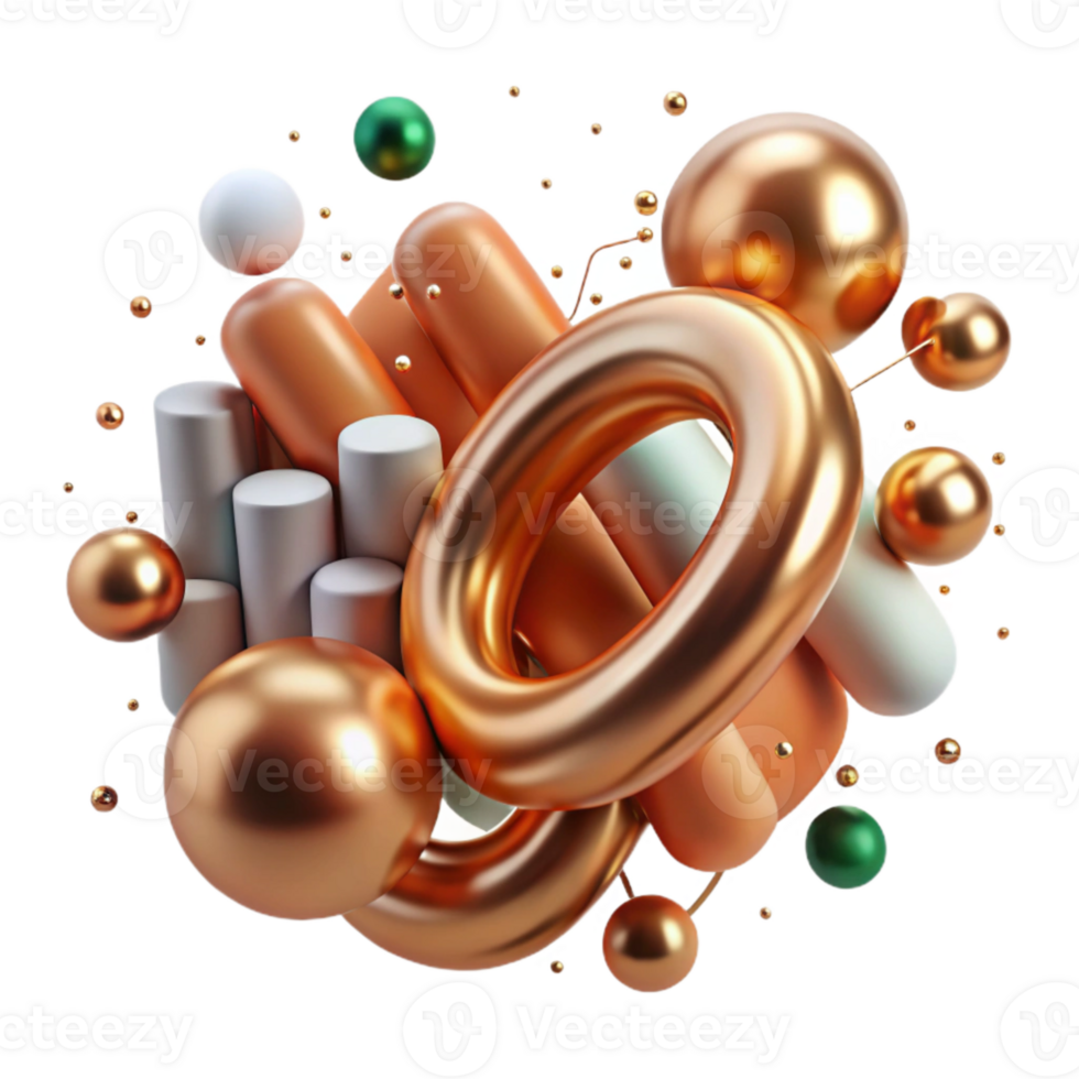 vibrant rustic Copper Bollinger Bands Chart Element Isolated with Dynamic Range professional png