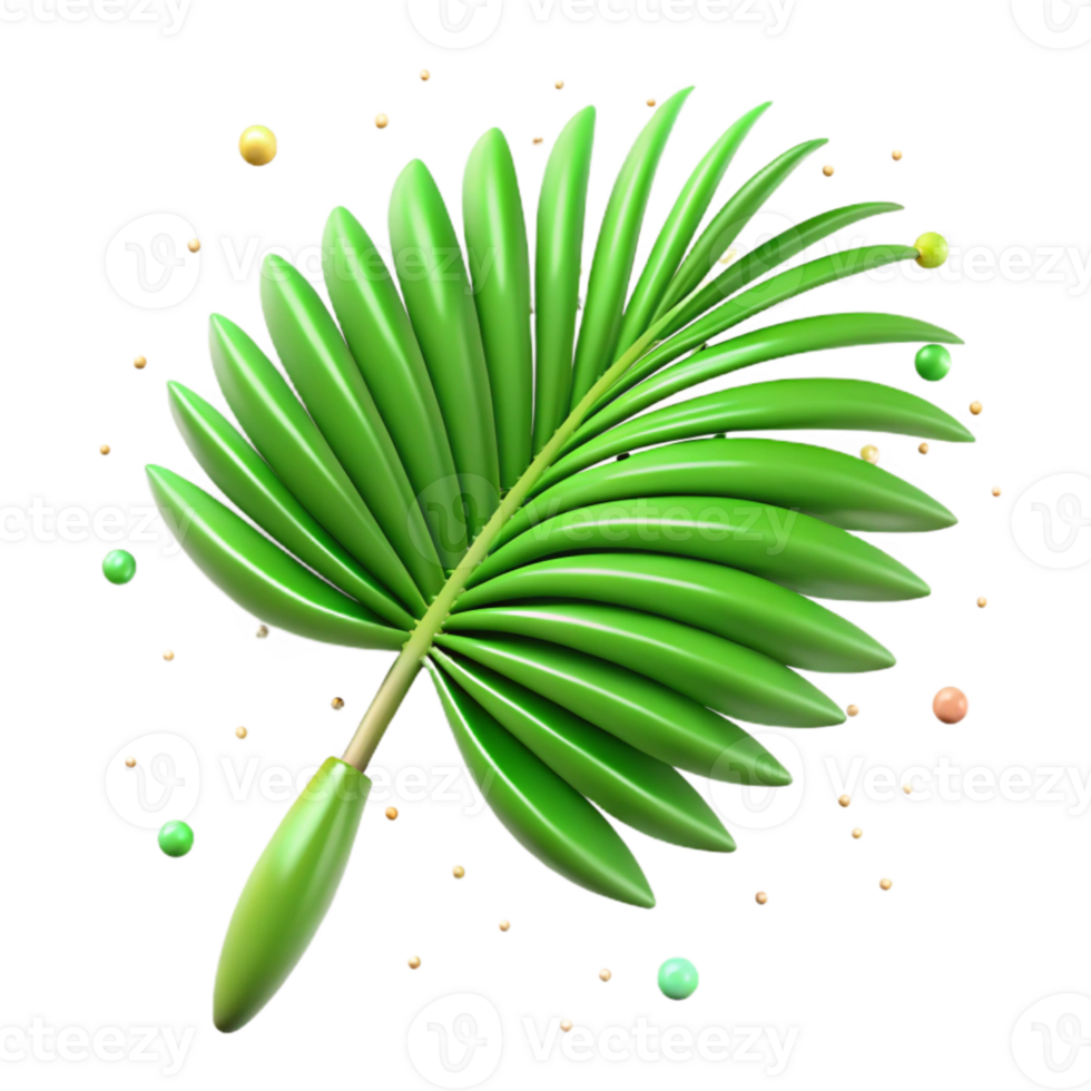 wonderful traditional Bright Green Palm Frond Isolated Element high resolution png
