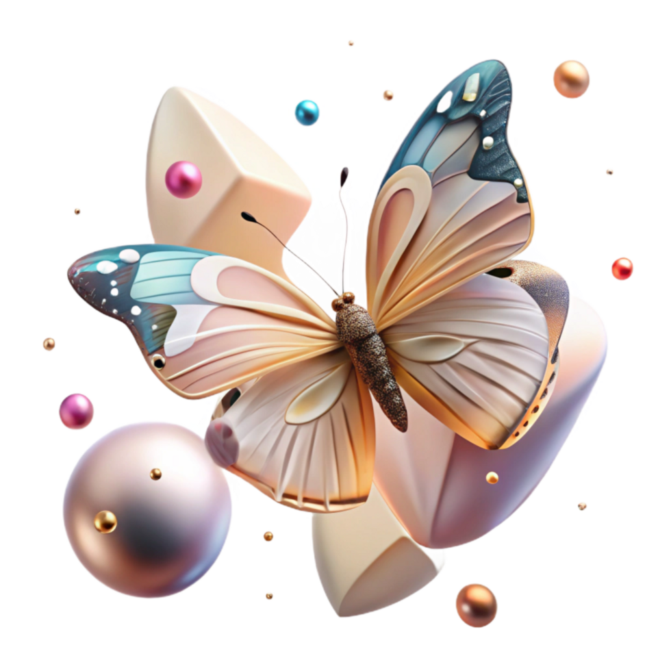 magnificent creative Butterfly in Flight Side View Isolated high quality png