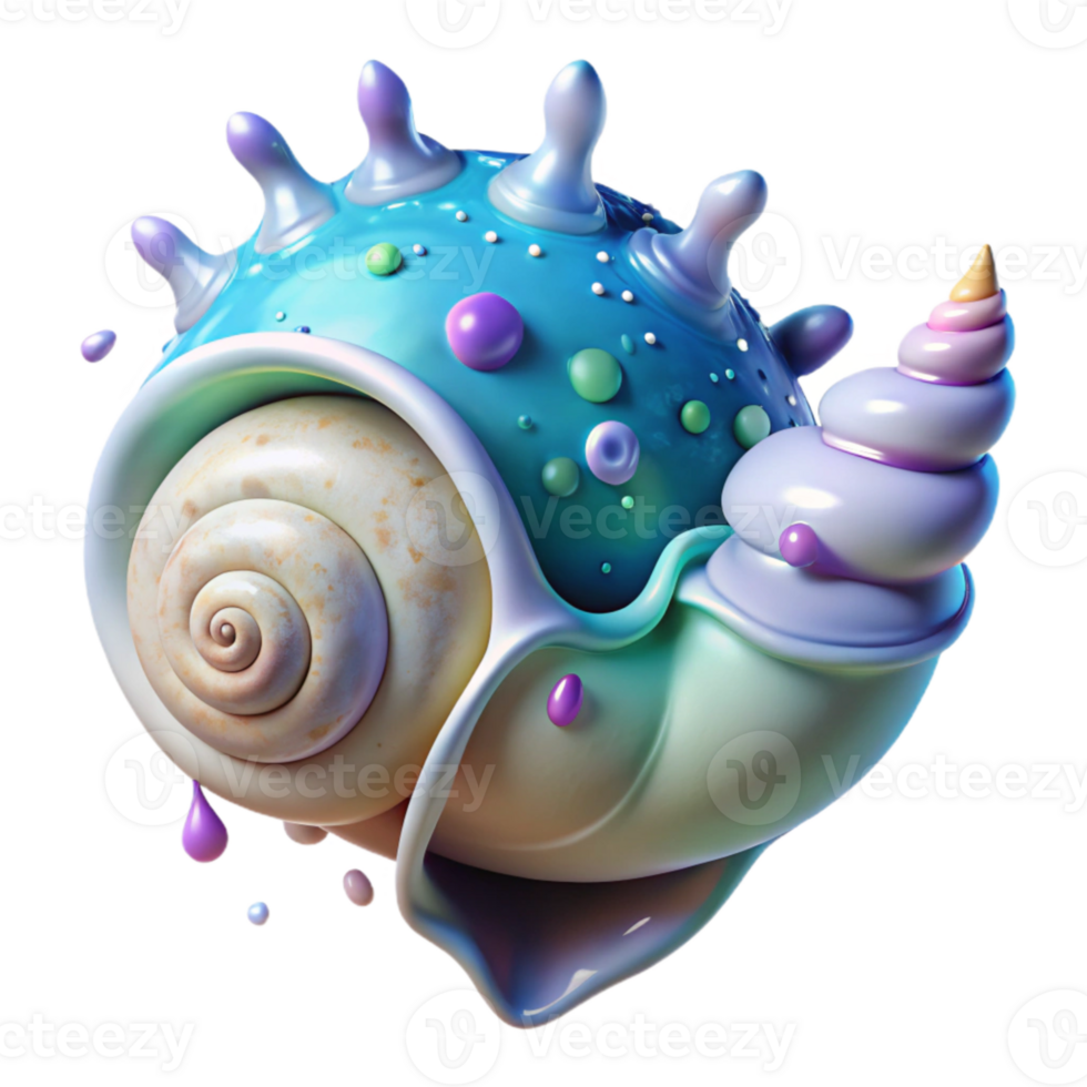extraordinary rustic Acidified Ocean Water Impacting Sea Snail Shell Isolated authentic png