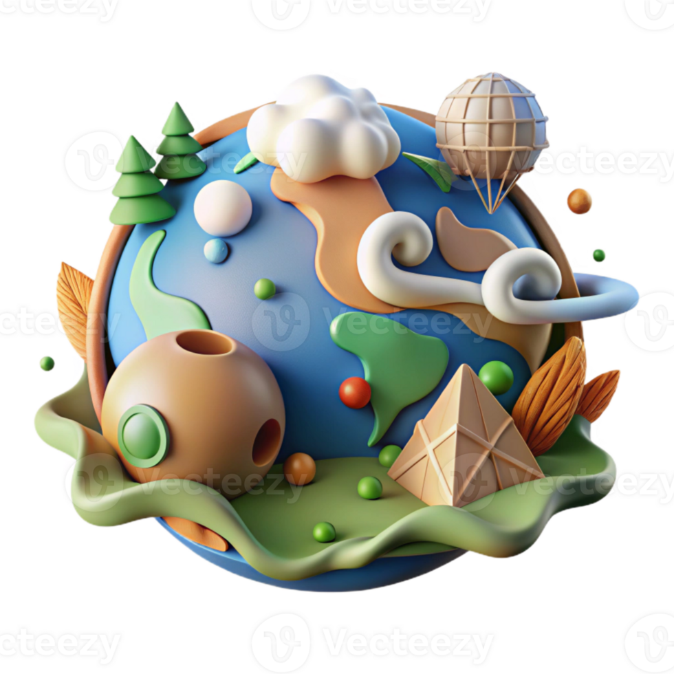 extraordinary artistic Climate Change Impact on Polar Bears Isolated Illustration png