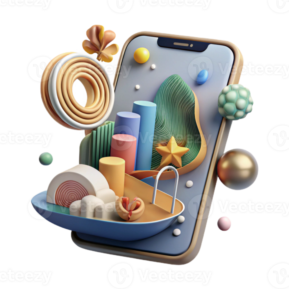 elegant traditional Environmental Data Display on Tablet Cutout original png