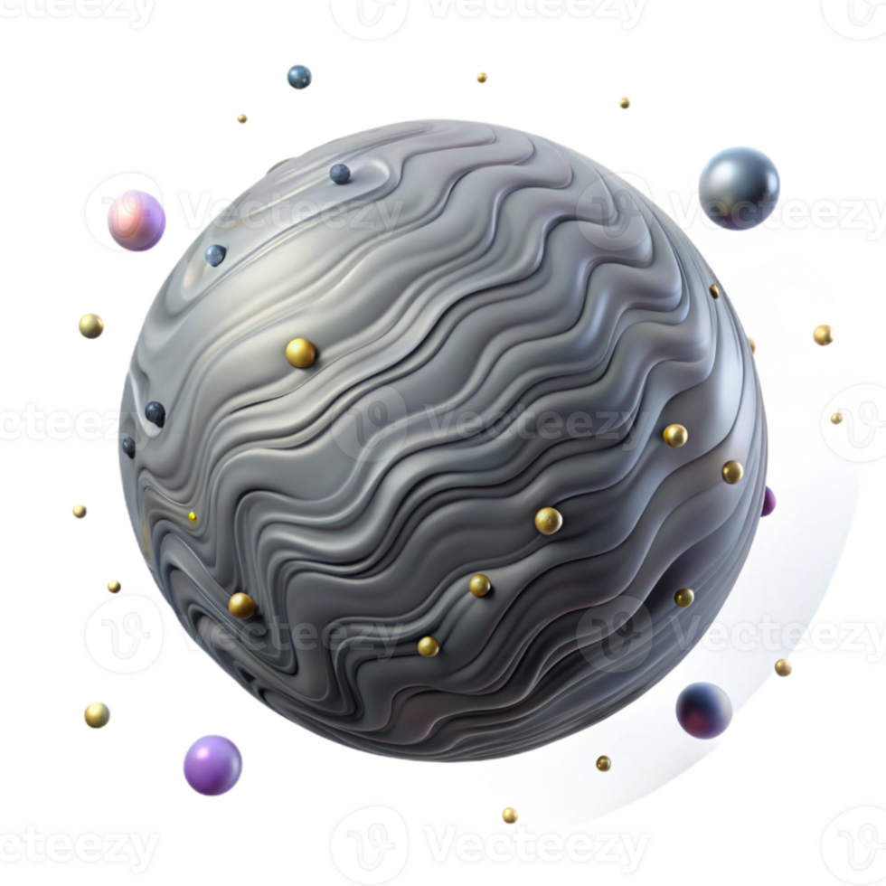 magnificent creative Floating Sphere Gray Gradient Isolated high quality png