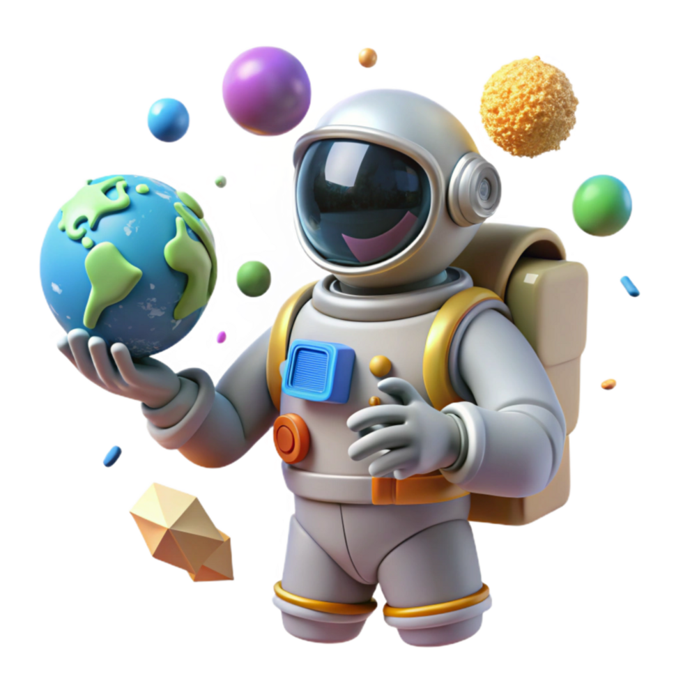 extraordinary minimalist Astronaut Communicating with Earth Cutout high quality png