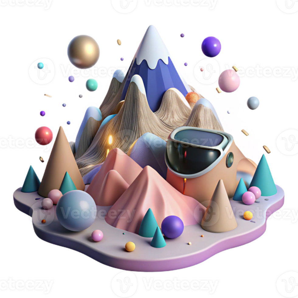 extraordinary creative Exploring a Mountain Range in Vr Transparent professional png