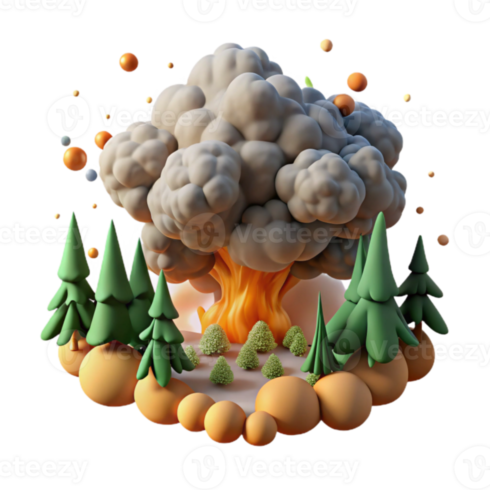 stunning rustic Forest Fire Smoke Plume Transparent Background Grey Smoke authentic png