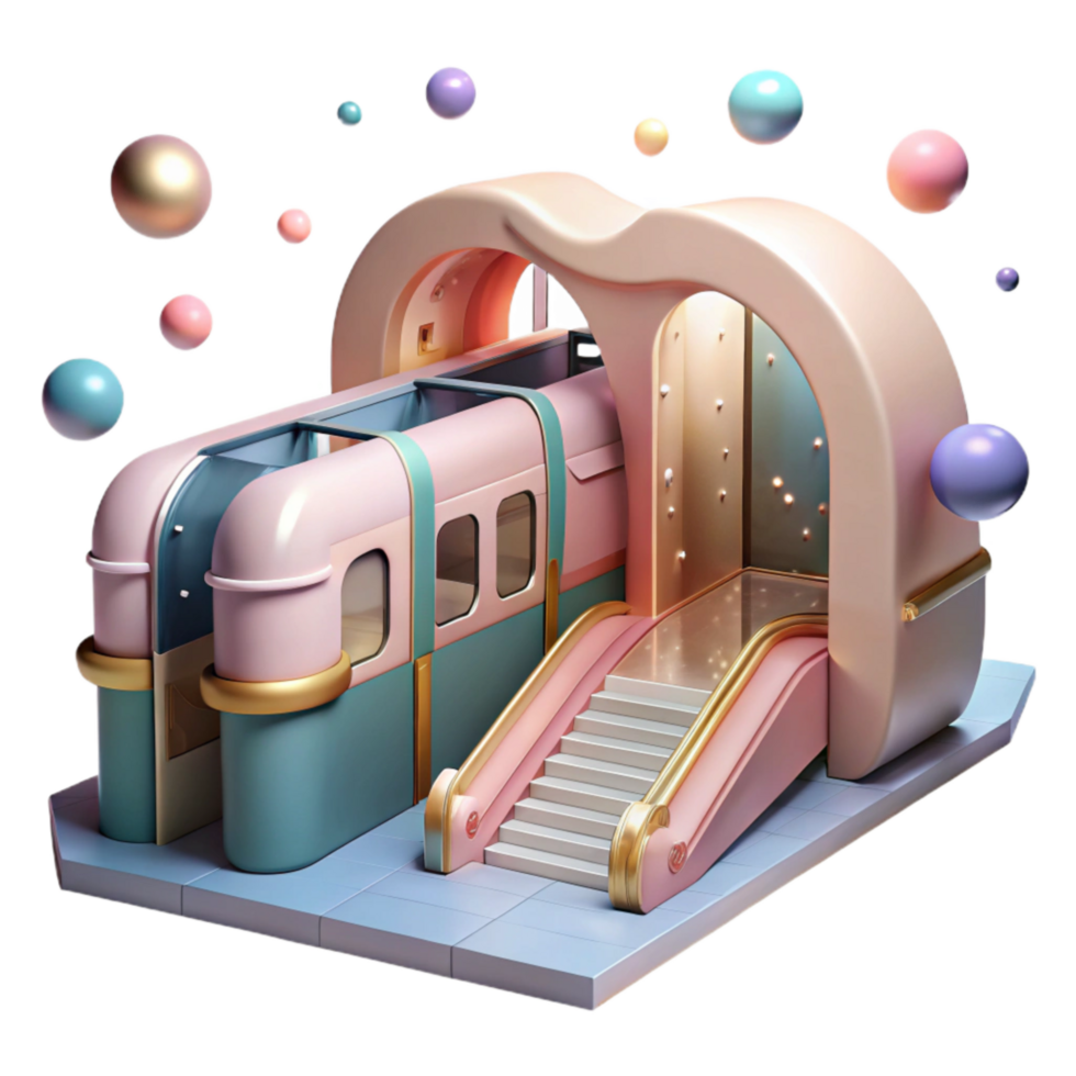 elegant classic Cutout Futuristic Subway System high quality png