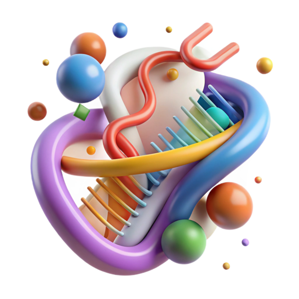 stunning abstract Genetic Diversity Diagram Cutout Colorful Strands authentic png