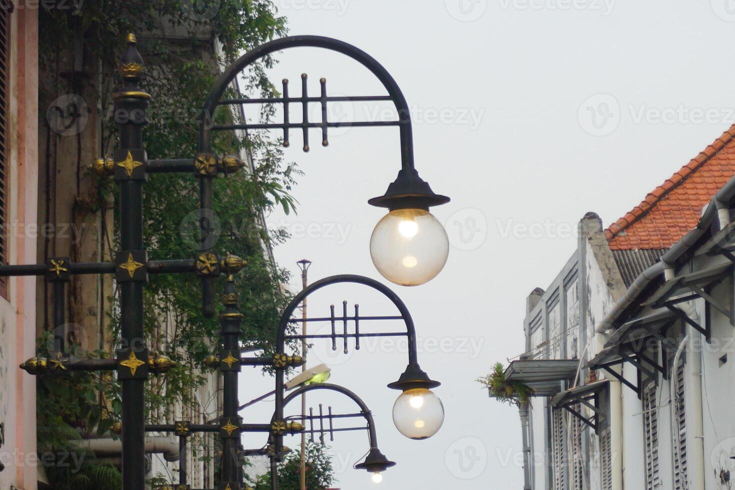 Old Town Streetlights, Asian Architecture, Gloaming, Travel photo