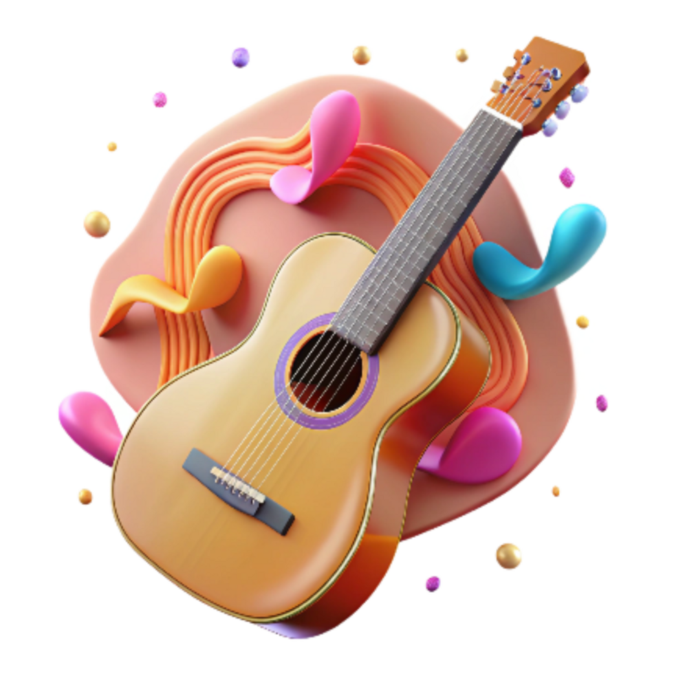 dramatic rustic Flamenco Guitar Isolated Transparent Background premium png