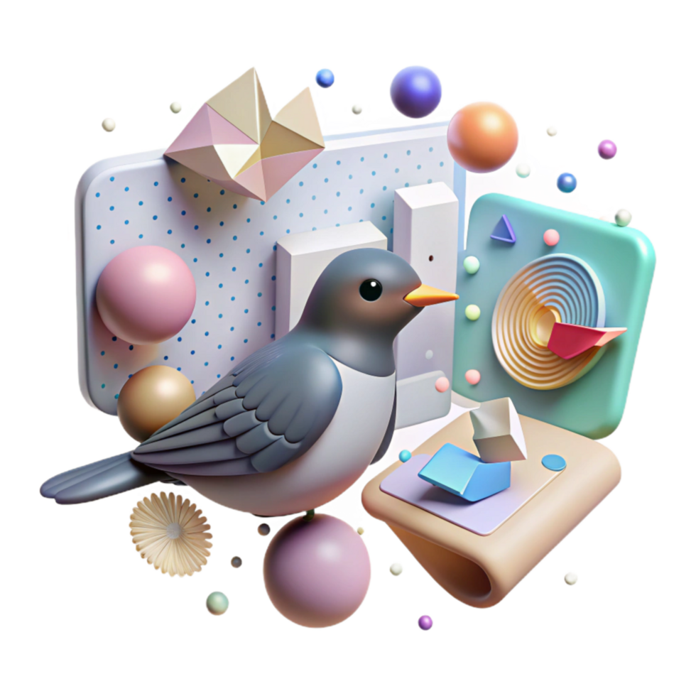 beautiful vintage Ai Analyzing Bird Migration Patterns Transparent Background png