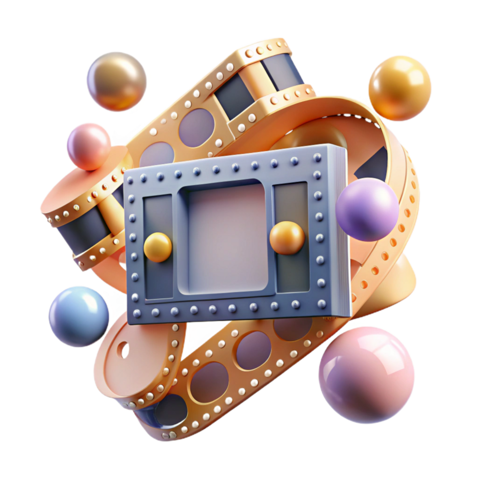 wonderful creative Filmstrip Frame with Sprocket Holes Transparent png
