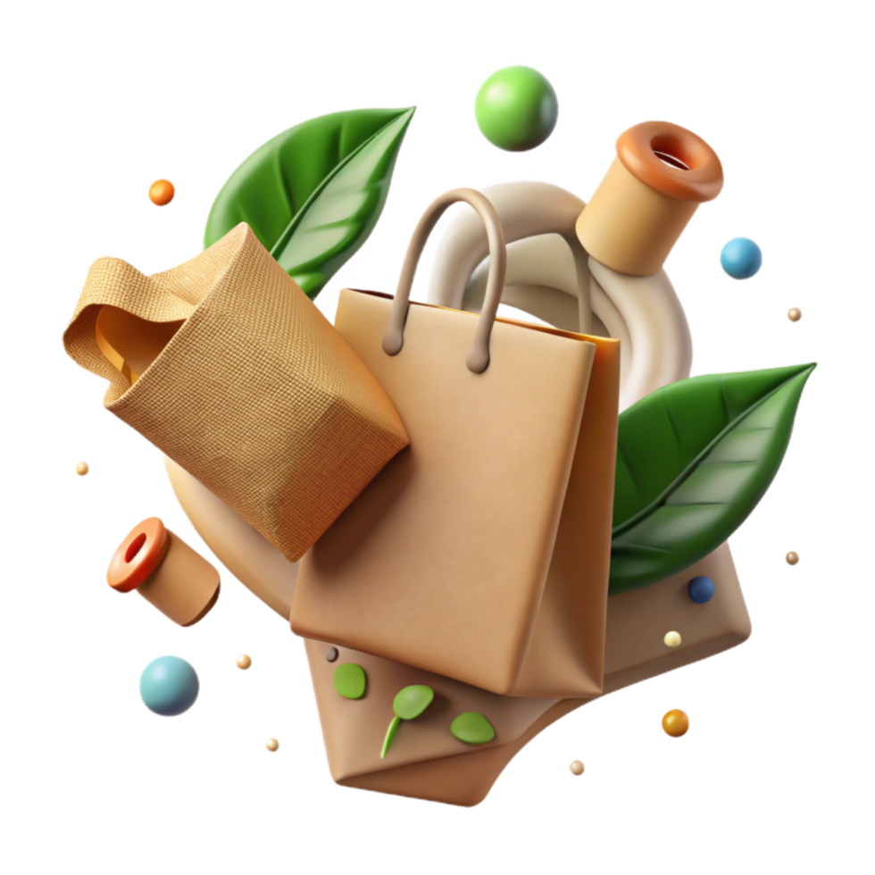 dramatic classic Eco Conscious Consumer Choices Isolated detailed png