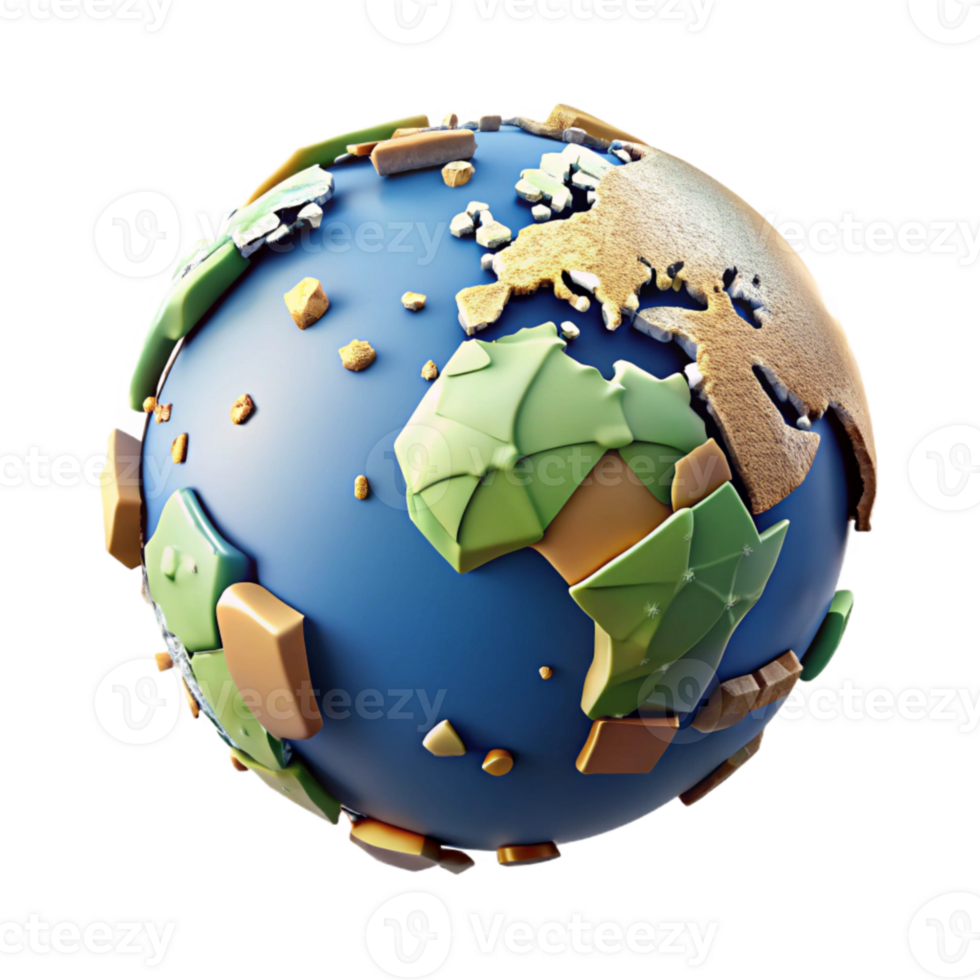 extraordinary modern Earth Globe Cracked and Dry Isolated Element genuine png
