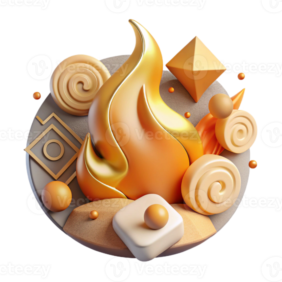 wonderful creative Flame Symbol Cutout with Flickering Effect authentic png