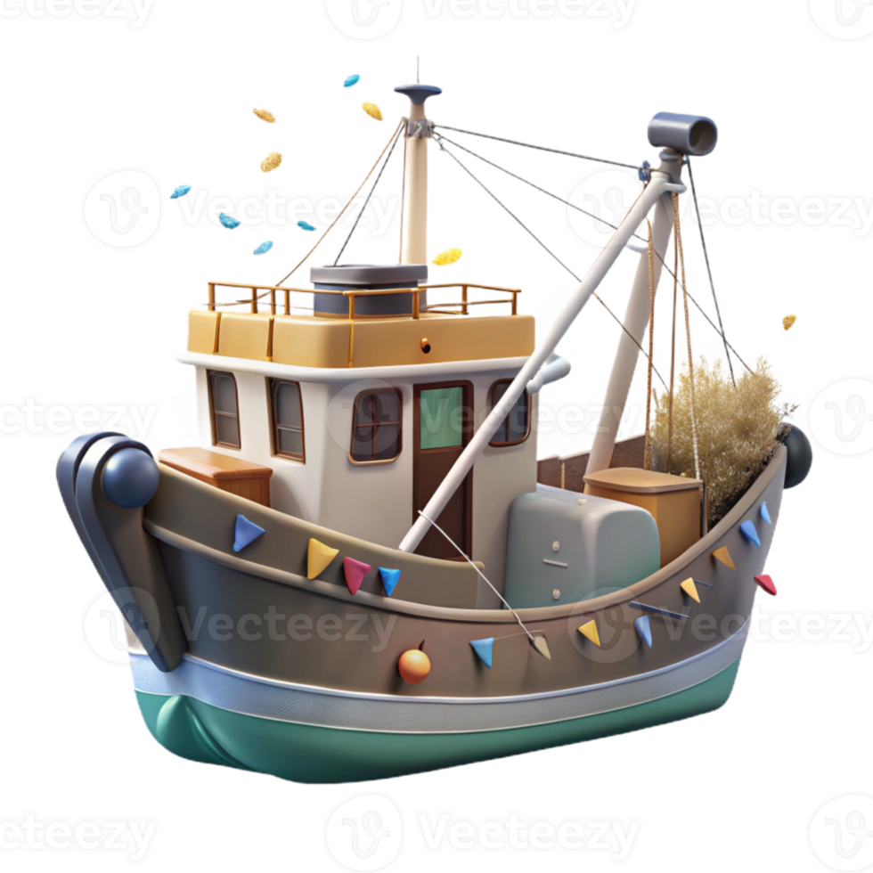 magnificent abstract Fishing Trawler Silhouette Cutout Side View png