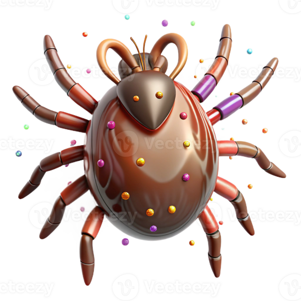 extraordinary classic Deer Tick Macro Shot Isolated on Transparent Background png