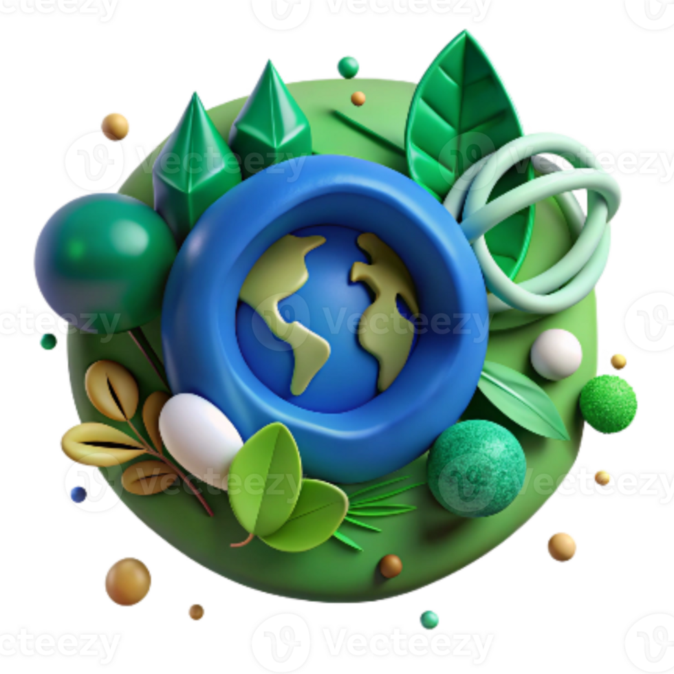 extraordinary abstract Biodiversity Symbol Cutout with Green and Blue exclusive png