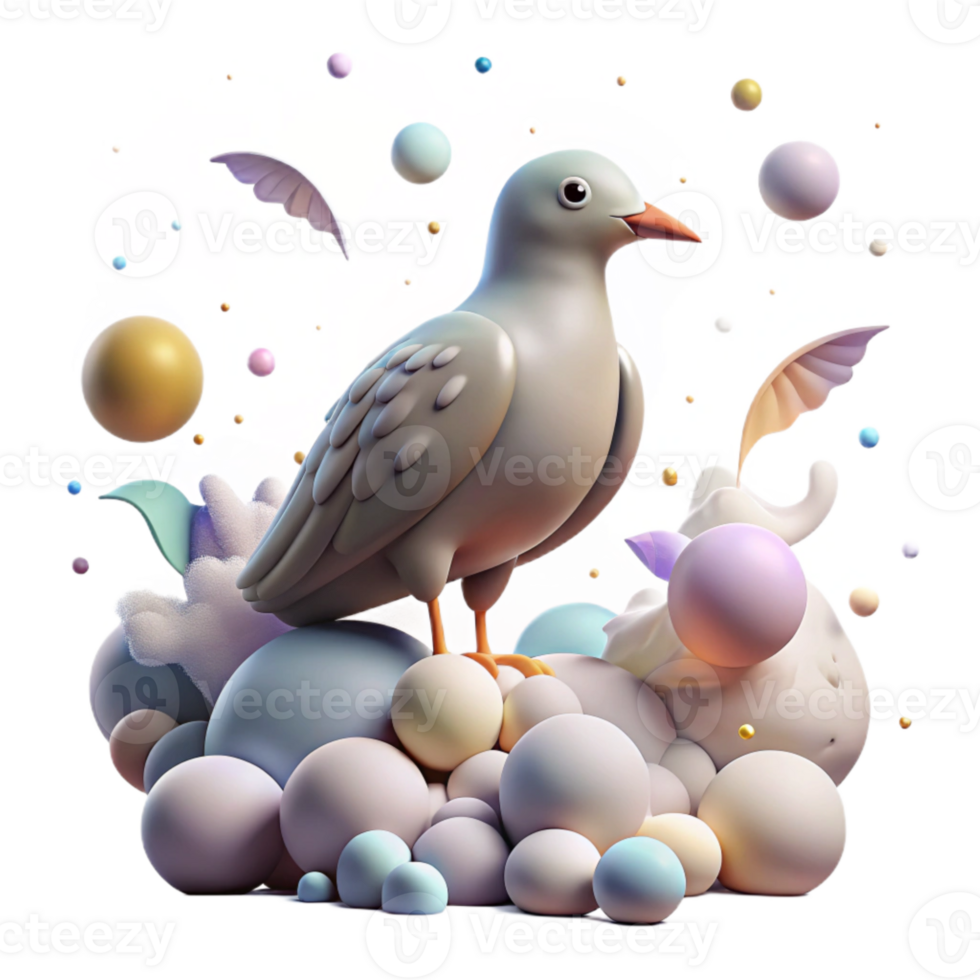 serene creative Bird Migration in Fog Isolated Silhouette Transparent Background exclusive png