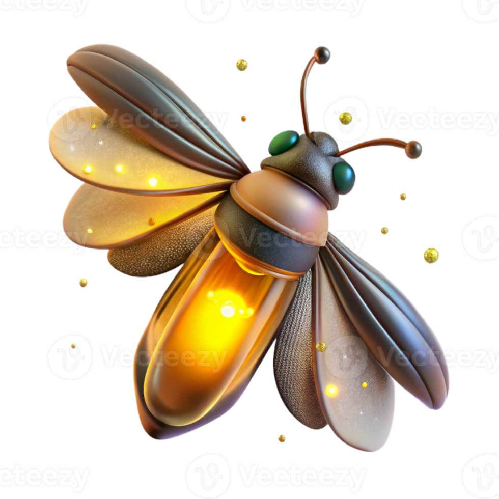 stunning minimalist Firefly Losing Its Glow to Light Pollution Transparent Background original png