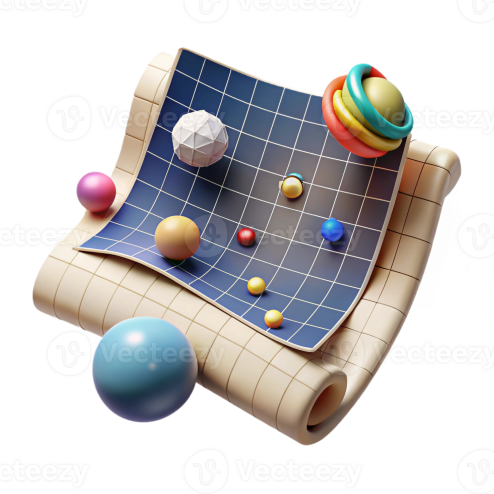 vibrant abstract Astronomical Chart Cutout with Grid Lines detailed png