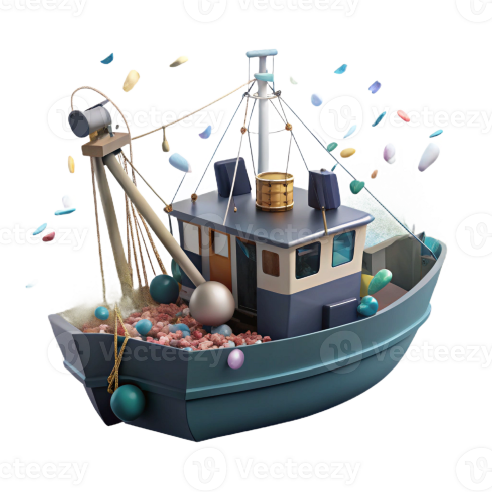 extraordinary contemporary Fishing Trawler Silhouette Cutout Side View premium png