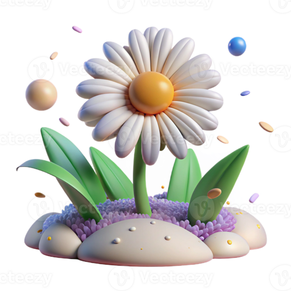 wonderful classic Daisy in Field Isolated exclusive png