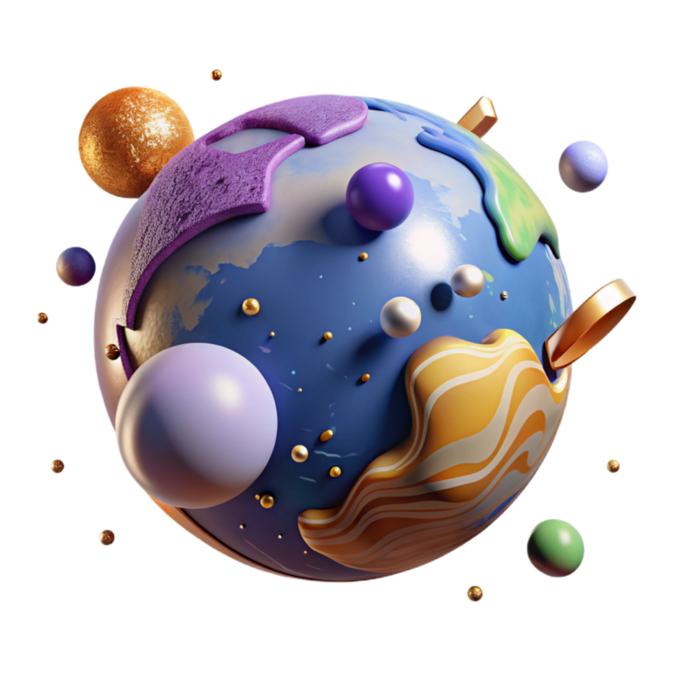 stunning traditional Globe Floating in Space Transparent Background high resolution png
