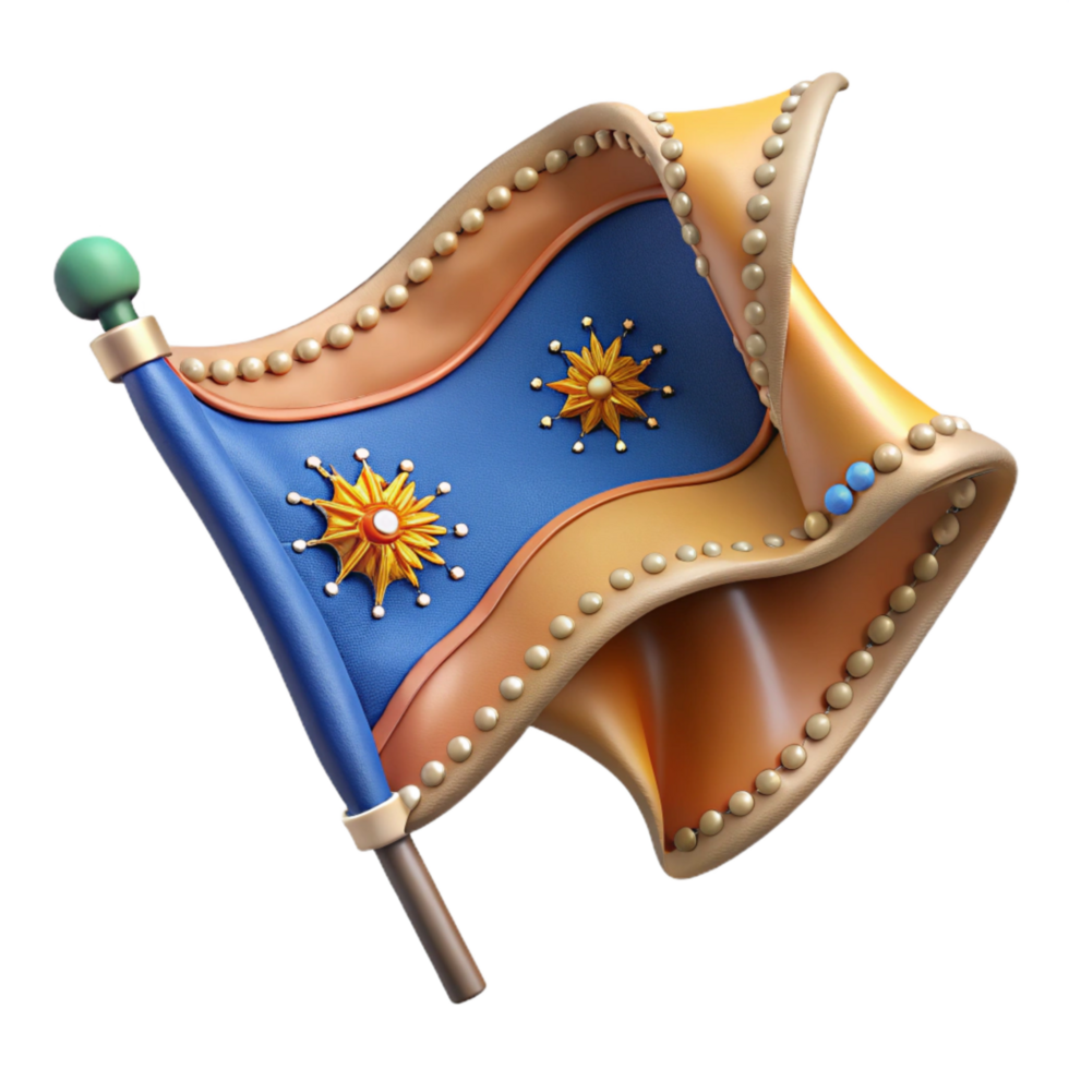 impressive contemporary Embroidered Flag Detail Isolated with Intricate Stitching authentic png