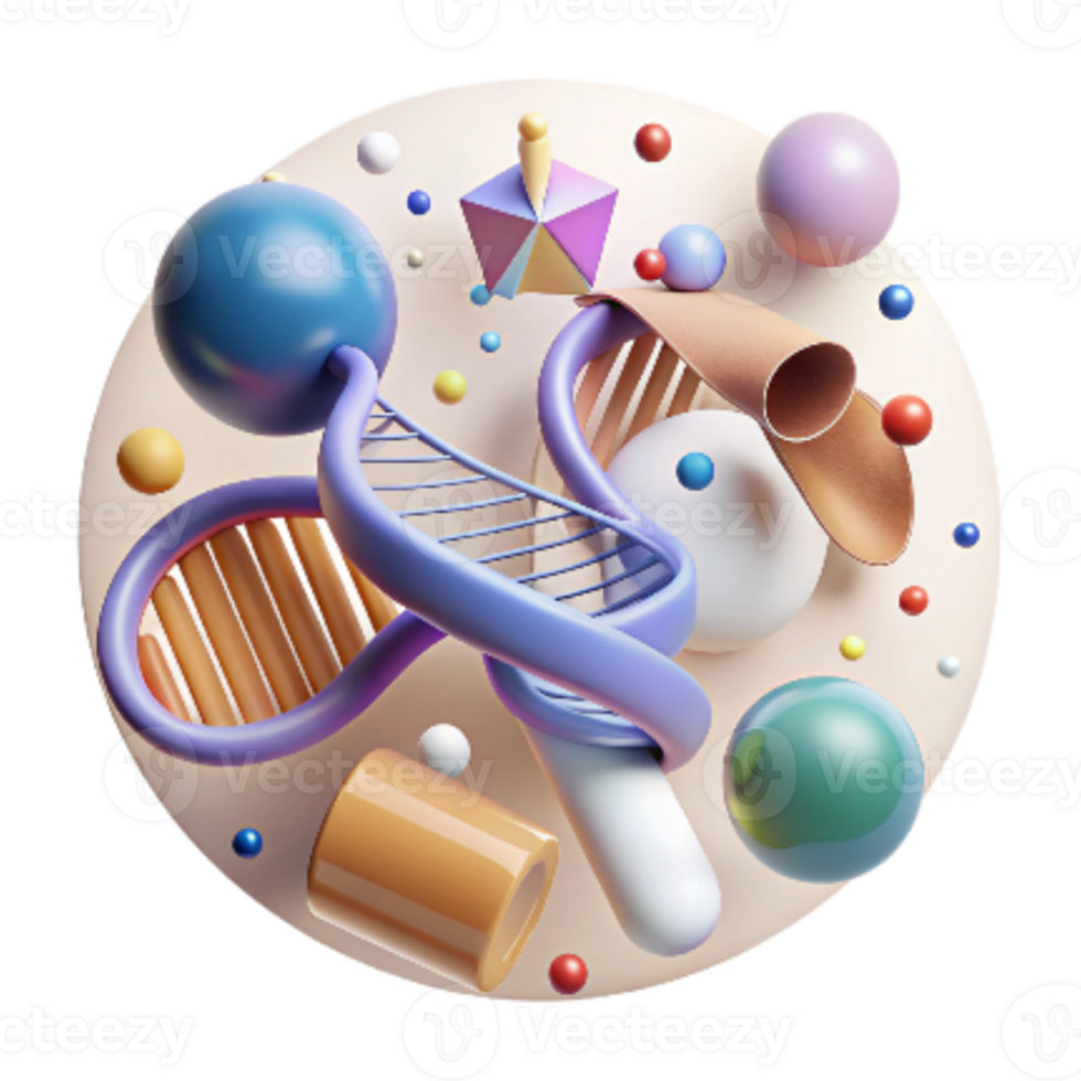 impressive vintage Genetic Diversity and Evolution Transparent Background detailed png