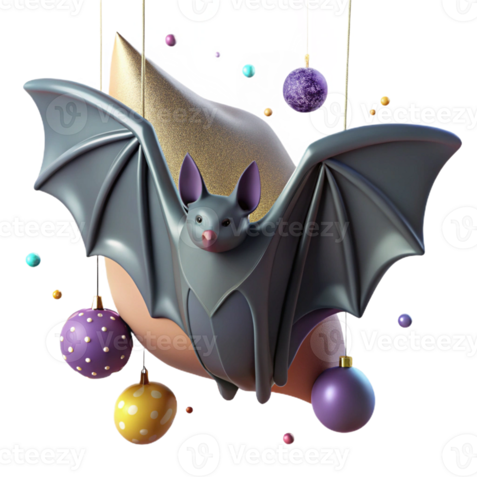 dramatic modern Bat Hanging Upside Down Silhouette Isolated png