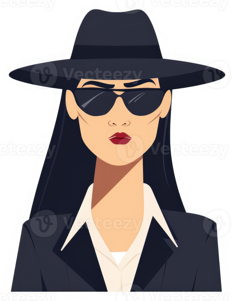 A stylish, confident woman in a business suit. png