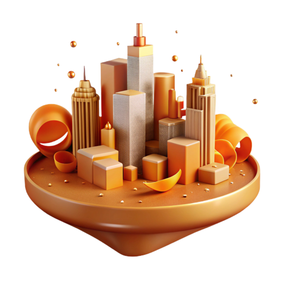 stunning minimalist City Skyline at Night with Stars Cutout genuine png