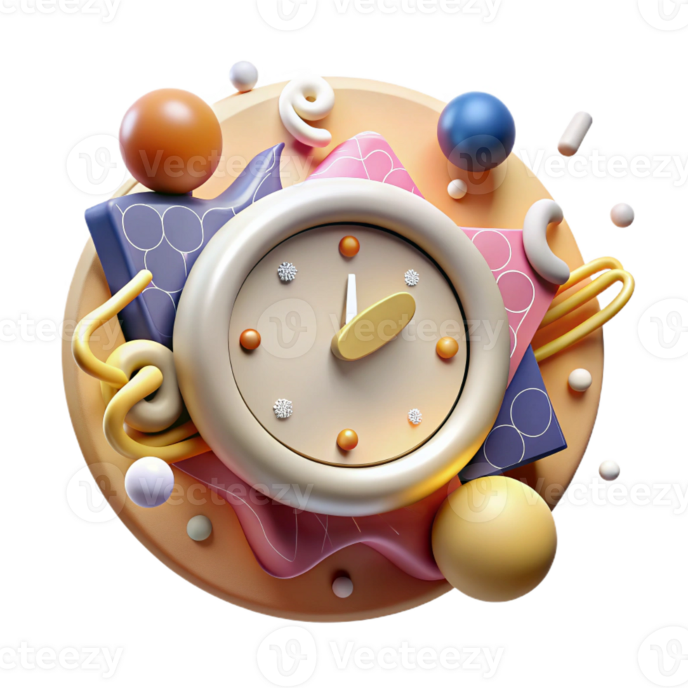 extraordinary artistic Clock Symbol Cutout with Moving Hands png