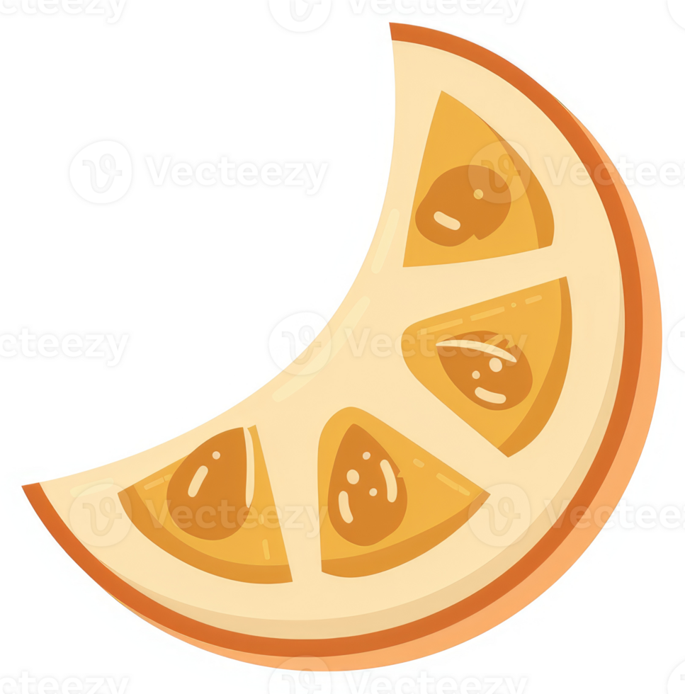 A stylized illustration of a citrus fruit slice. png