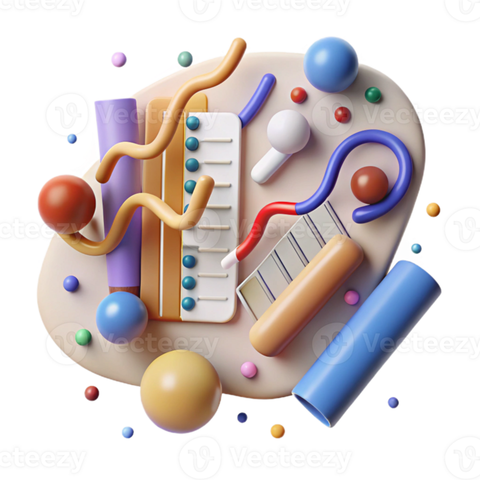 elegant abstract Genetic Variation Chart Transparent Element detailed png