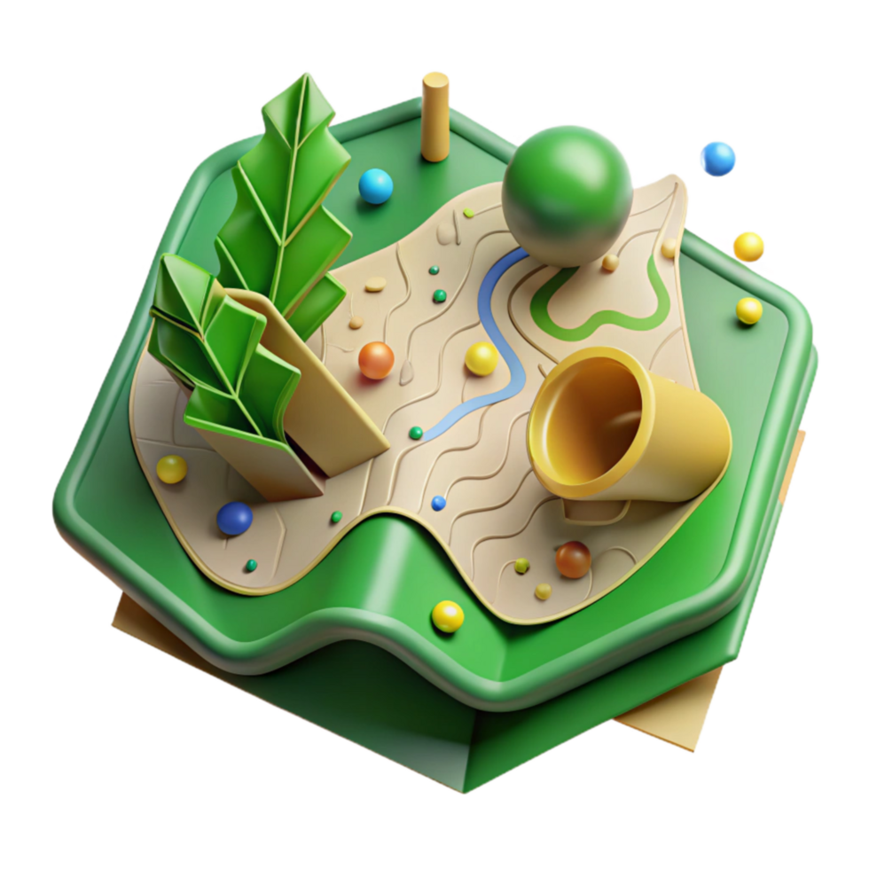 elegant artistic Conservation Area Map Cutout Green Outline high resolution png