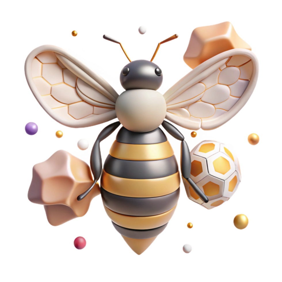 stunning modern Bee Silhouette Isolated on White original png