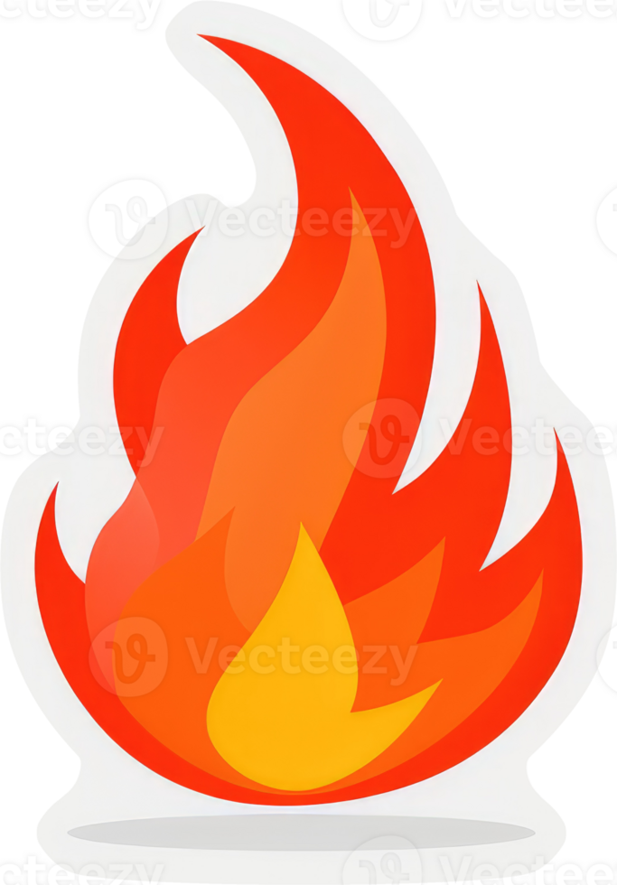 A vibrant graphic representation of fire. png