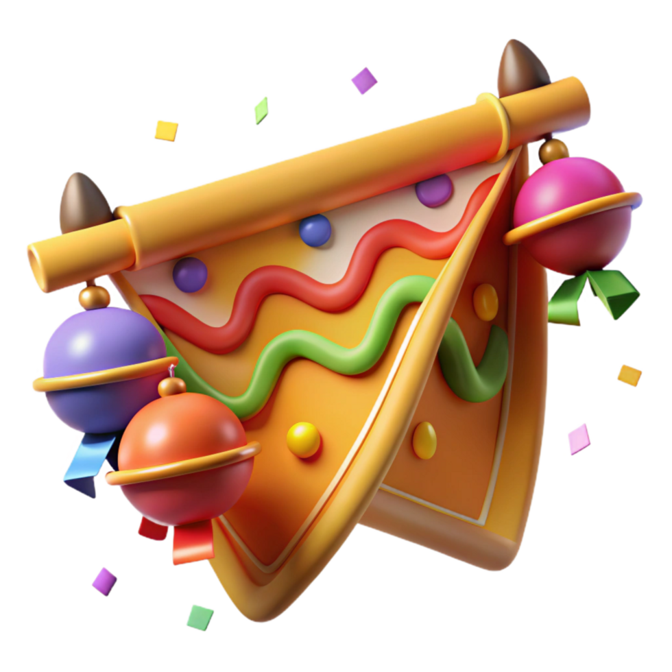 vibrant minimalist Cinco De Mayo Fiesta Banner Cutout Bright Colors authentic png