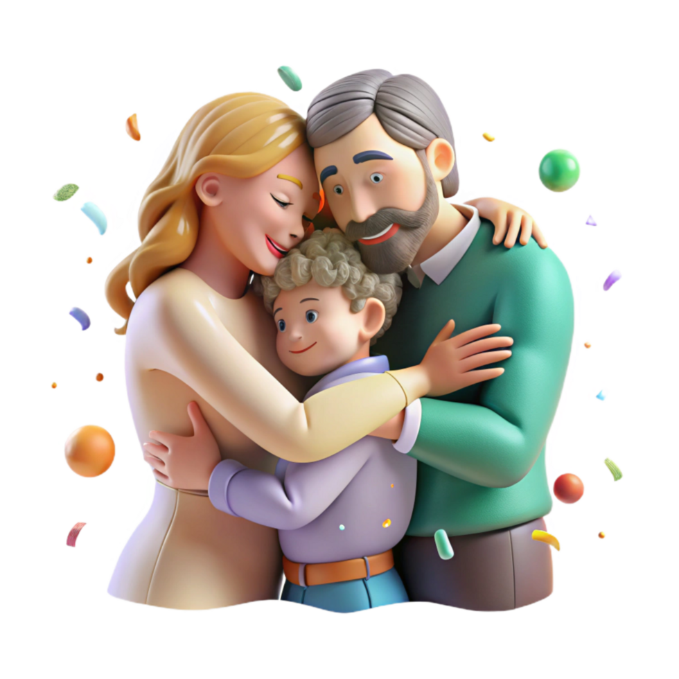 vibrant vintage Family Embracing Warm Light Transparent png